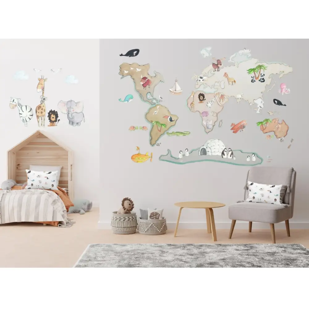 Vinilo Decorativo Infantil MADAGASCAR - Sueños de Cigueña