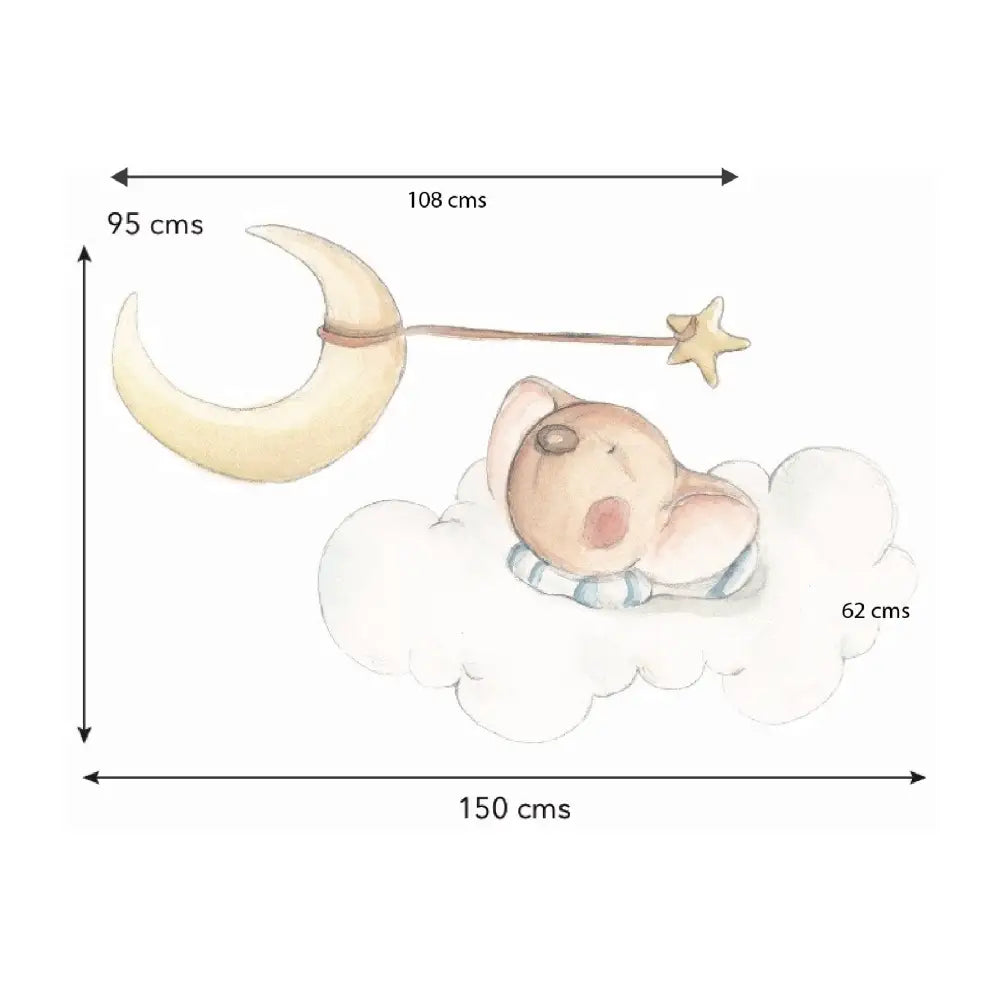 Vinilo Decorativo Infantil DULCES SUEÑOS NIÑO - Sueños de Cigueña