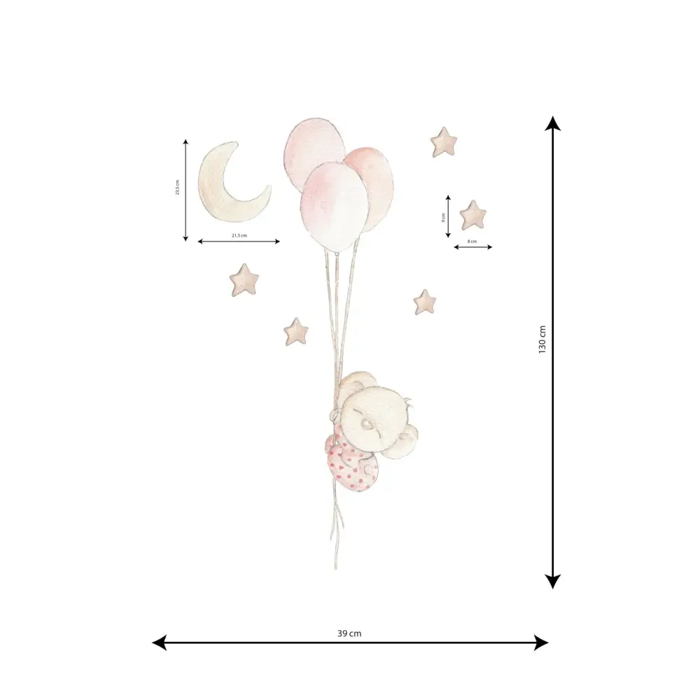 Vinilo Decorativo Infantil BALLOON GIRL - Sueños de Cigueña