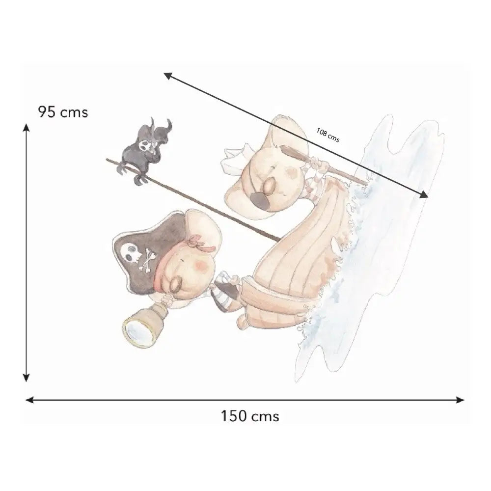 Vinilo Decorativo Infantil PIRATAS - Sueños de Cigueña