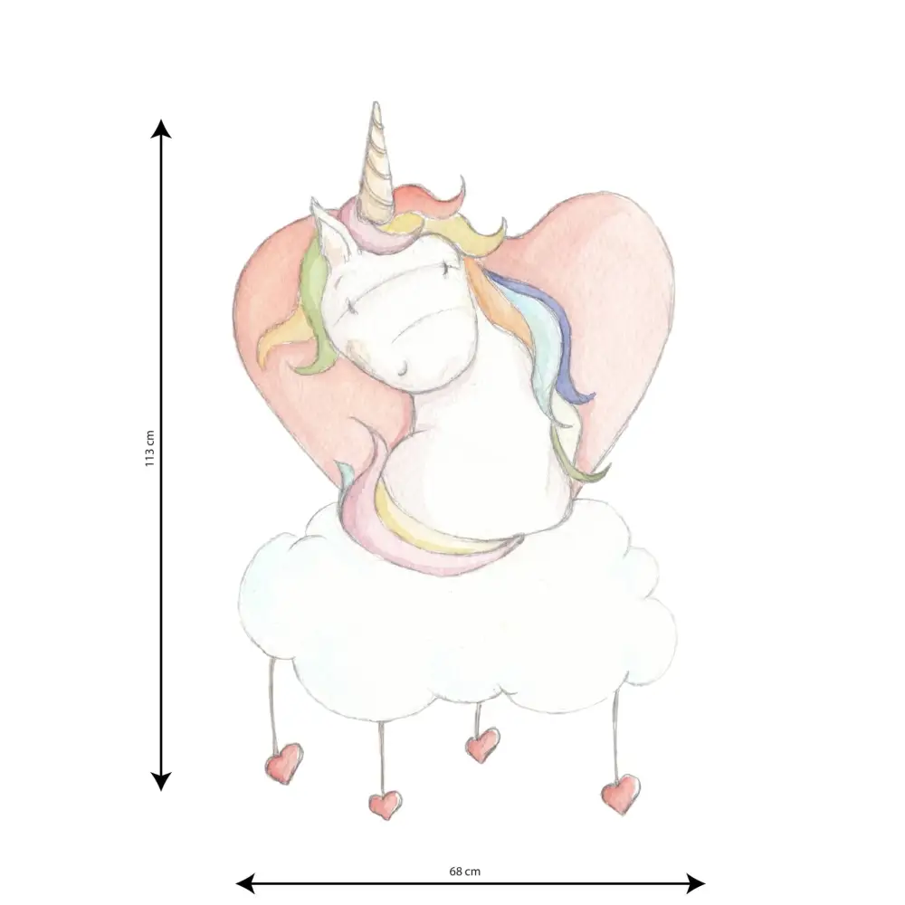 Vinilo Decorativo Infantil UNICORN LOVE - Sueños de Cigueña