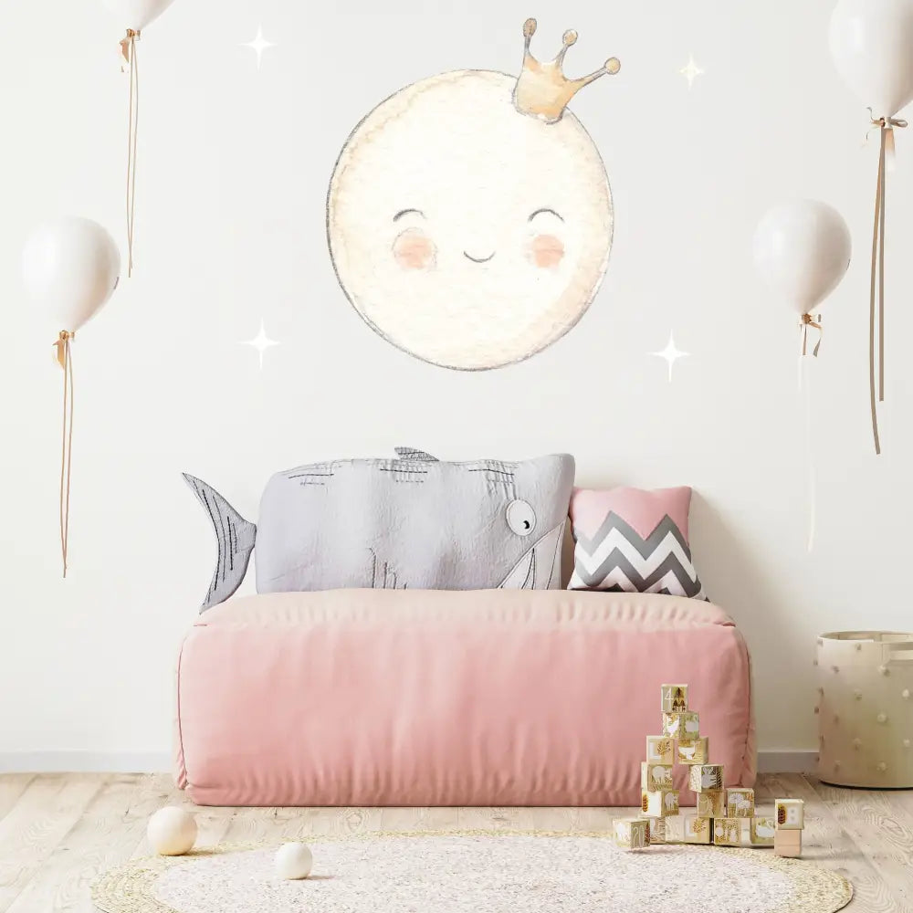 Vinilo Infantil "Small" MOON 70x70cm - Sueños de Cigueña