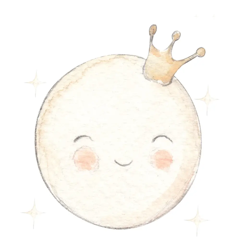 Vinilo Infantil "Small" MOON 70x70cm - Sueños de Cigueña