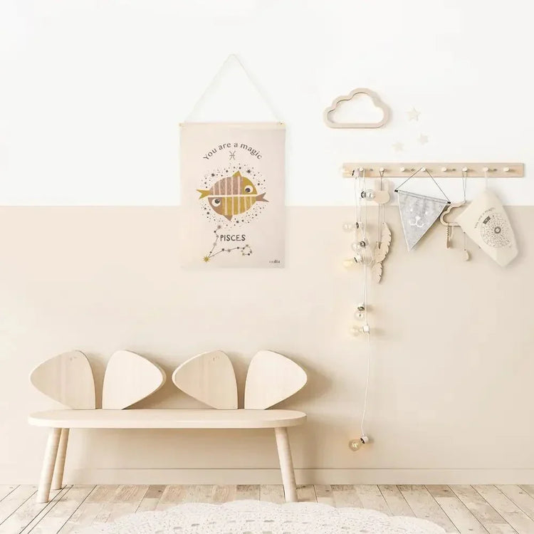 Mural habitación infantil zodíaco horóscopo LITTLE PISCIS - Sueños de Cigueña