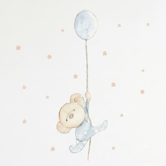 VINILO INFANTIL I OSITO EN GLOBO
