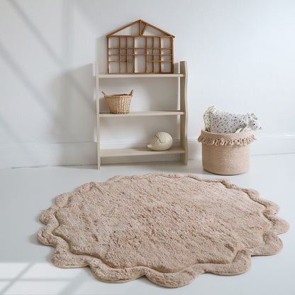 Alfombra Infantil 110 cm SWEET APRIL NUDE Algodón Lavable en lavadora - Sueños de Cigueña 