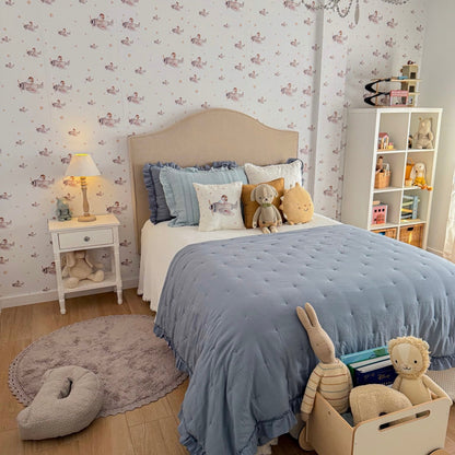 Papel Pintado Infantil Cuco Aviador | Sueños de Cigüeña