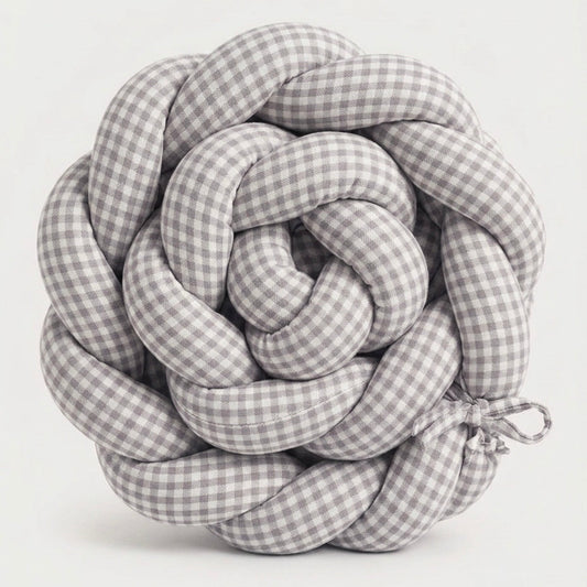 TRENZA PROTECTORA CUNA & CAMA | Vichy Gris