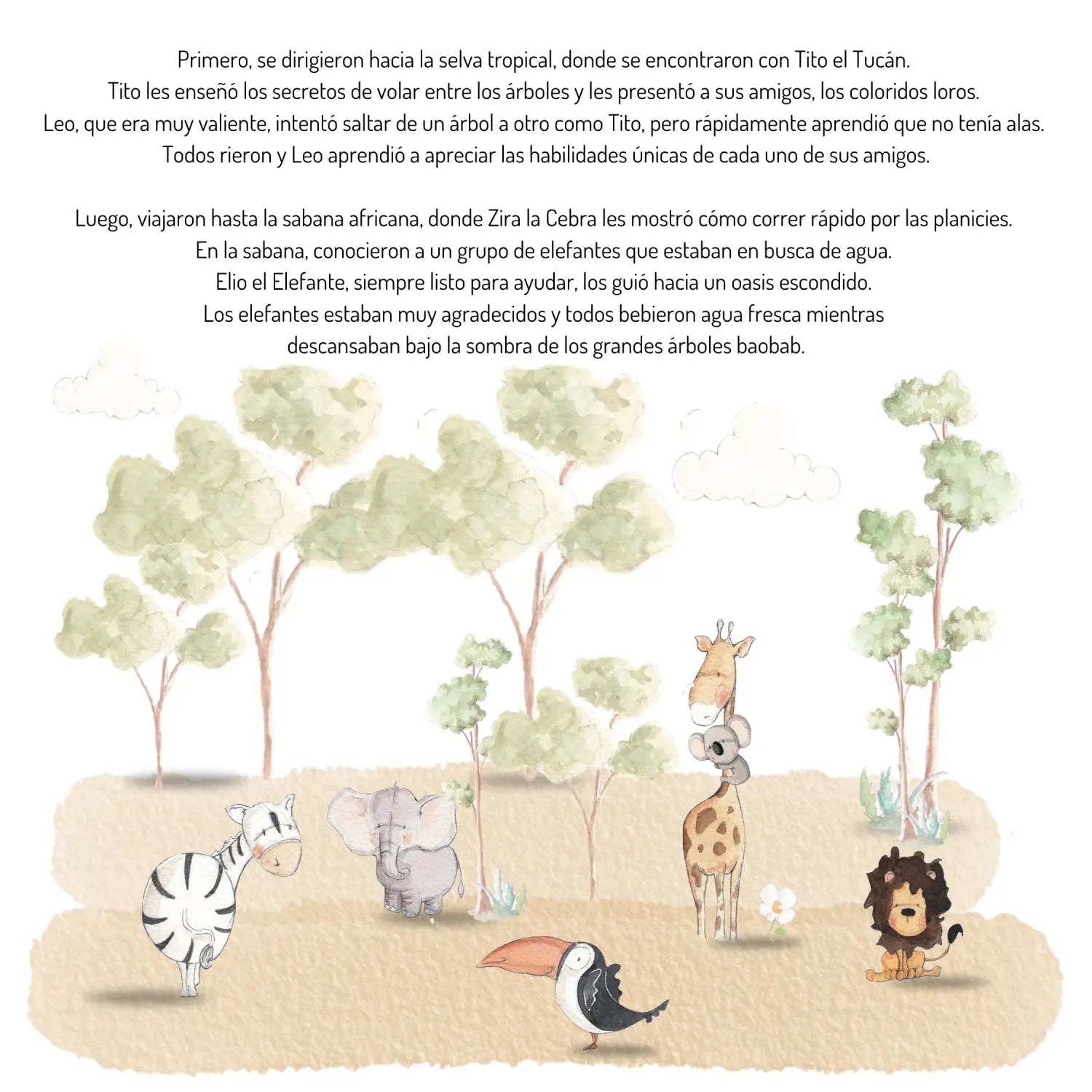 Vinil infantil mapa-mundi animais