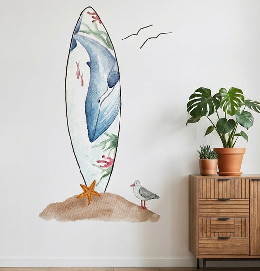 VINILO JUVENIL SURF Ballena
