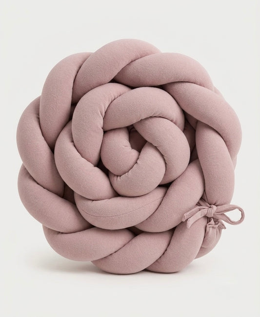 Trenza Protectora de Cuna y Cama en Algodón Rosa | Chichonera Artesanal