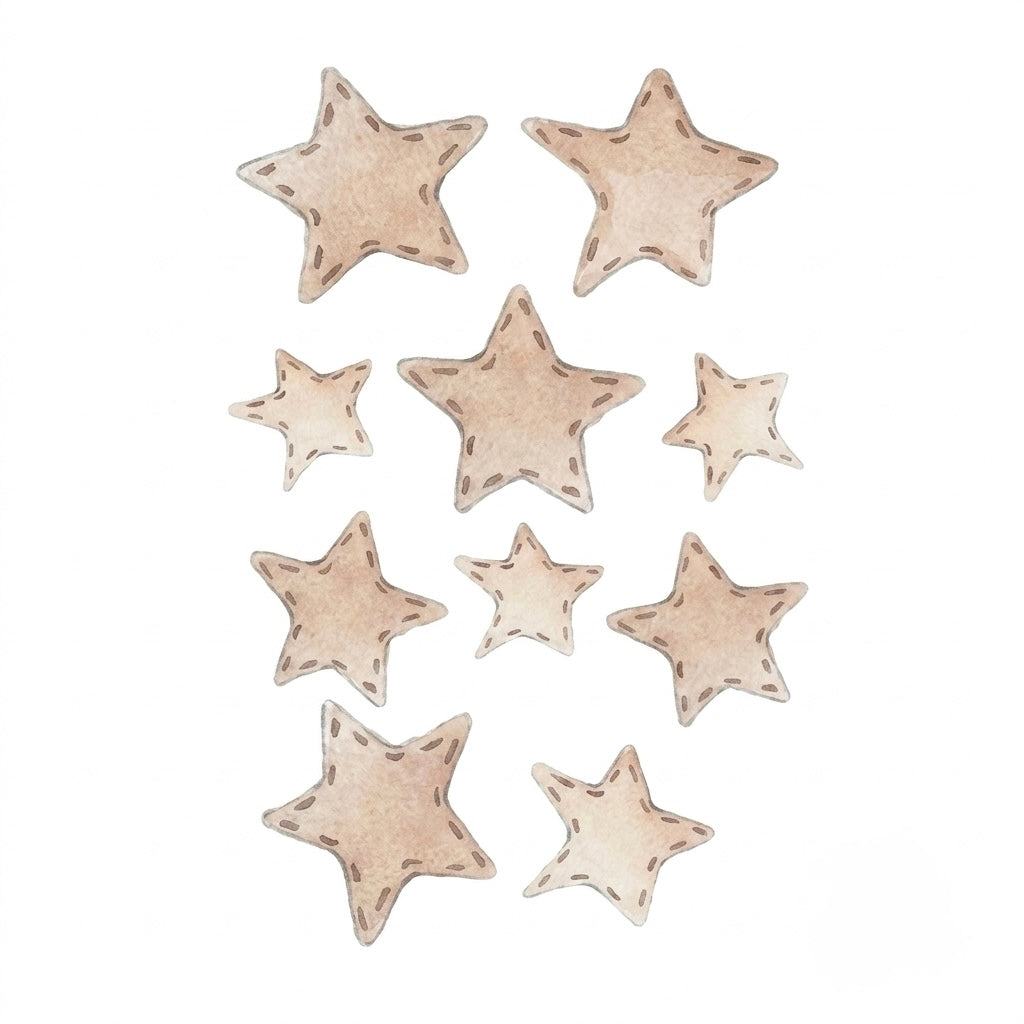 Pack de 10 Vinilos Decorativos (Estrellas) | Sueños de Cigüeña