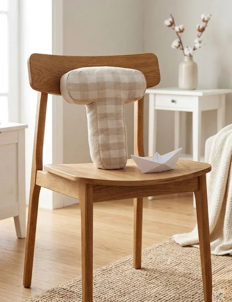 Cojín Letra Inicial LINO Tostado