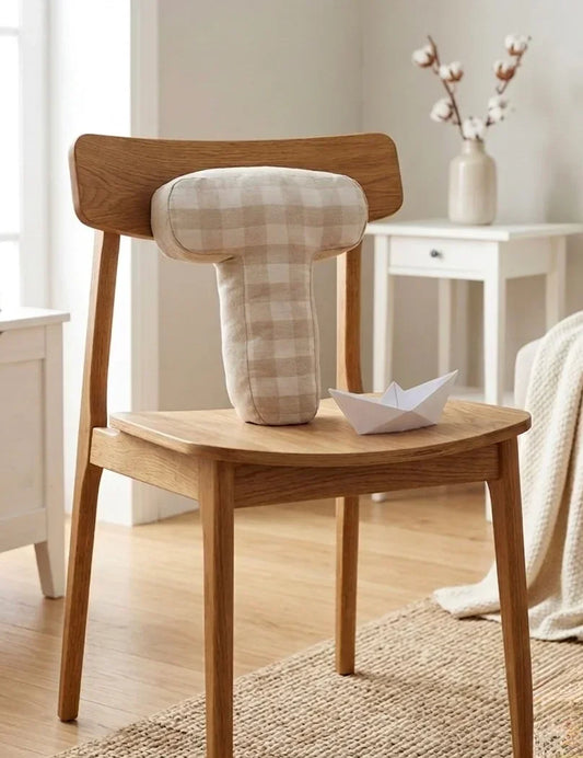 Cojín Letra Inicial LINO Tostado