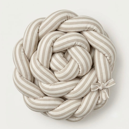 Trenza Protectora de Cuna y Cama Artesanal - Raya Natural