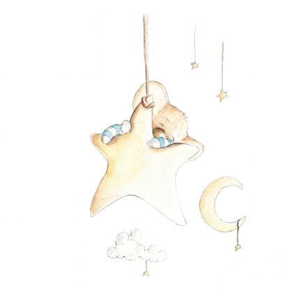 Children's Decorative Vinyl FISHING ON THE MOON