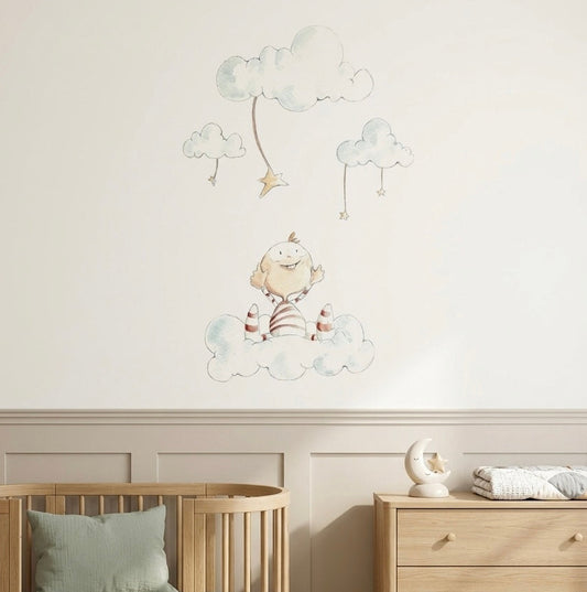 Children's Decorative Vinyl FISHING ON THE MOON