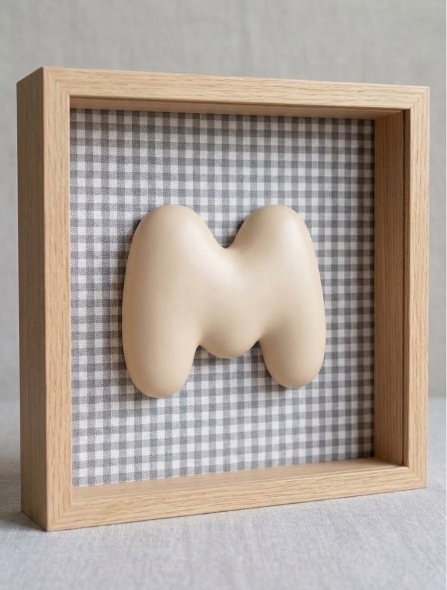 Cuadro de Madera personalizado con Letra Inicial