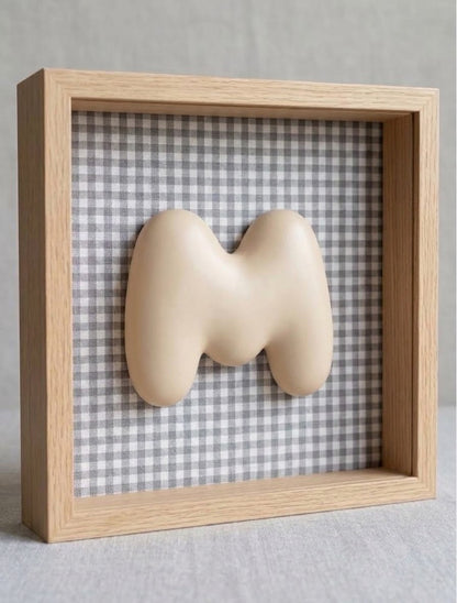 Cuadro de Madera personalizado con Letra Inicial