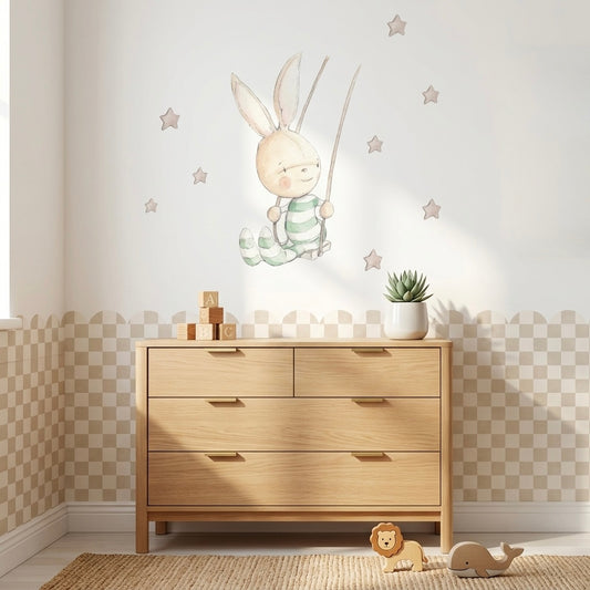 Children's Decorative Vinyl SWING RABBIT
