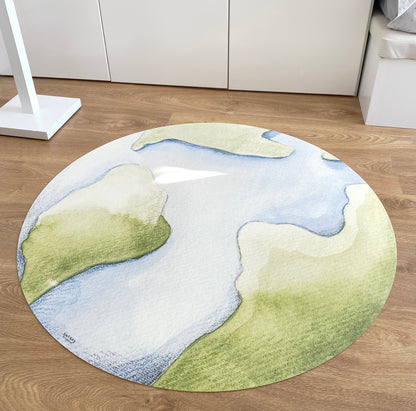 Alfombra Vinilica Planeta 95cm diametro - Sueños de Cigueña 