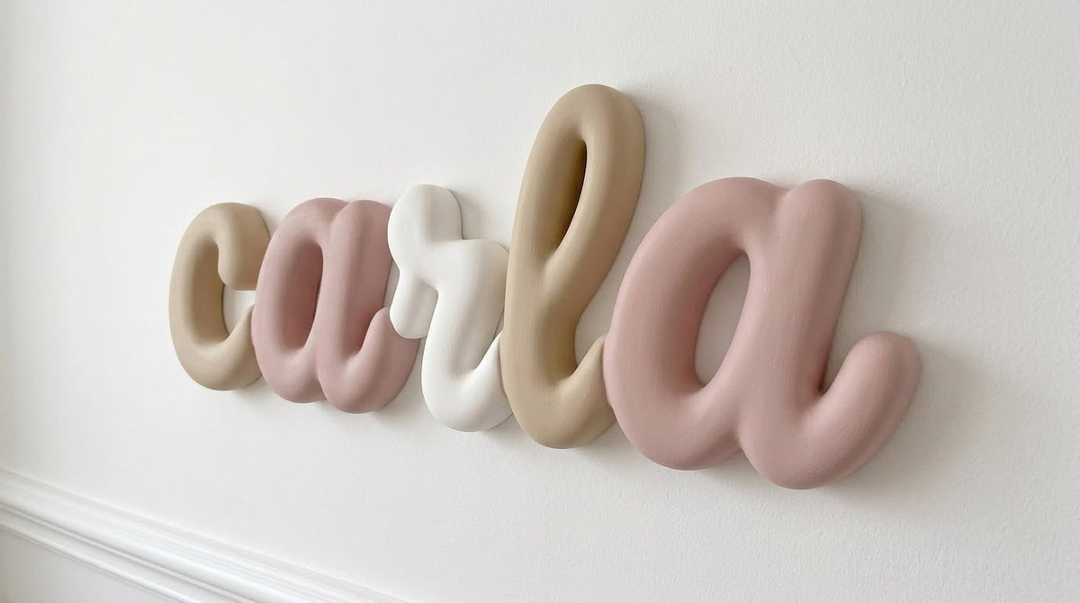 LETRAS CURSIVA BURBUJA | PINTADAS A MANO