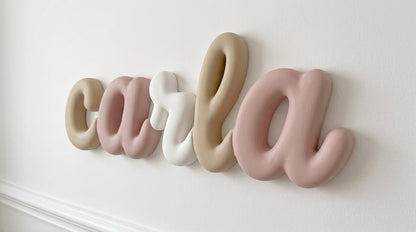 LETRAS CURSIVA BURBUJA | PINTADAS A MANO