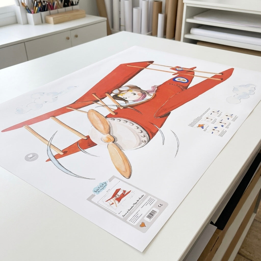 Children's Decorative Vinyl PEPO THE AVIATOR