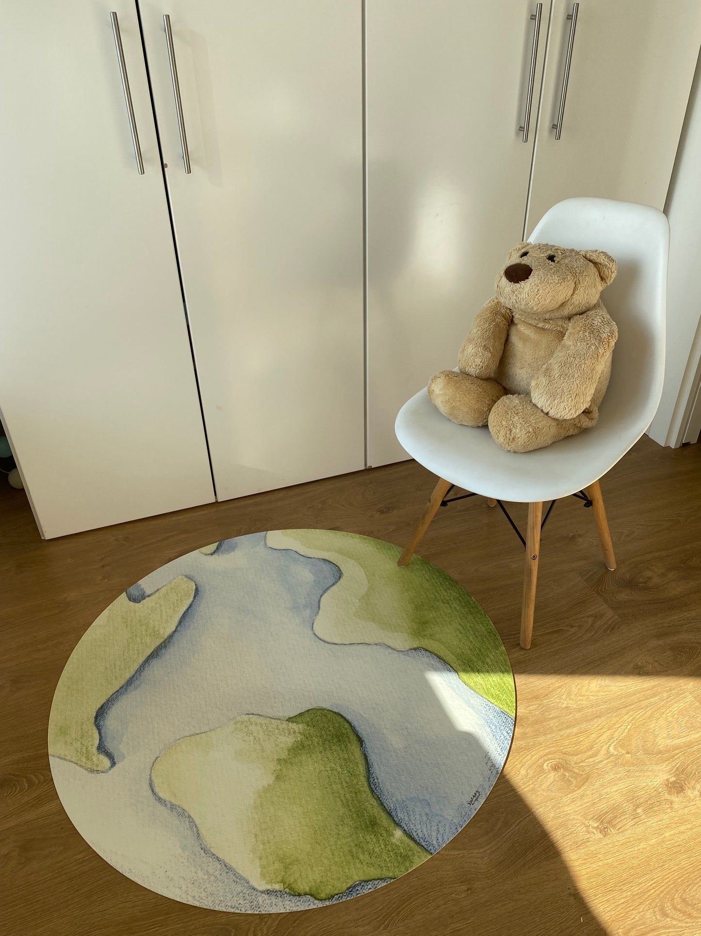 Alfombra Vinilica Planeta 95cm diametro - Sueños de Cigueña 