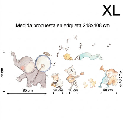 VINILO INFANTIL I BANDA MUSICAL ELEFANTE