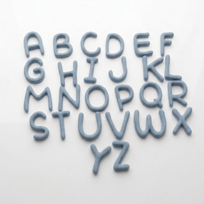 LETRAS "RULITO DE ARCILLA" I PINTADAS A MANO