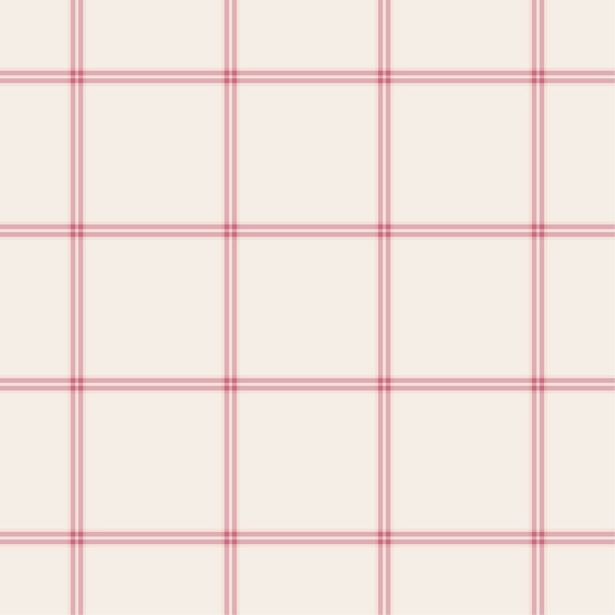 Papel pintado infantil Cuadrícula Fina Roja cuadro grande