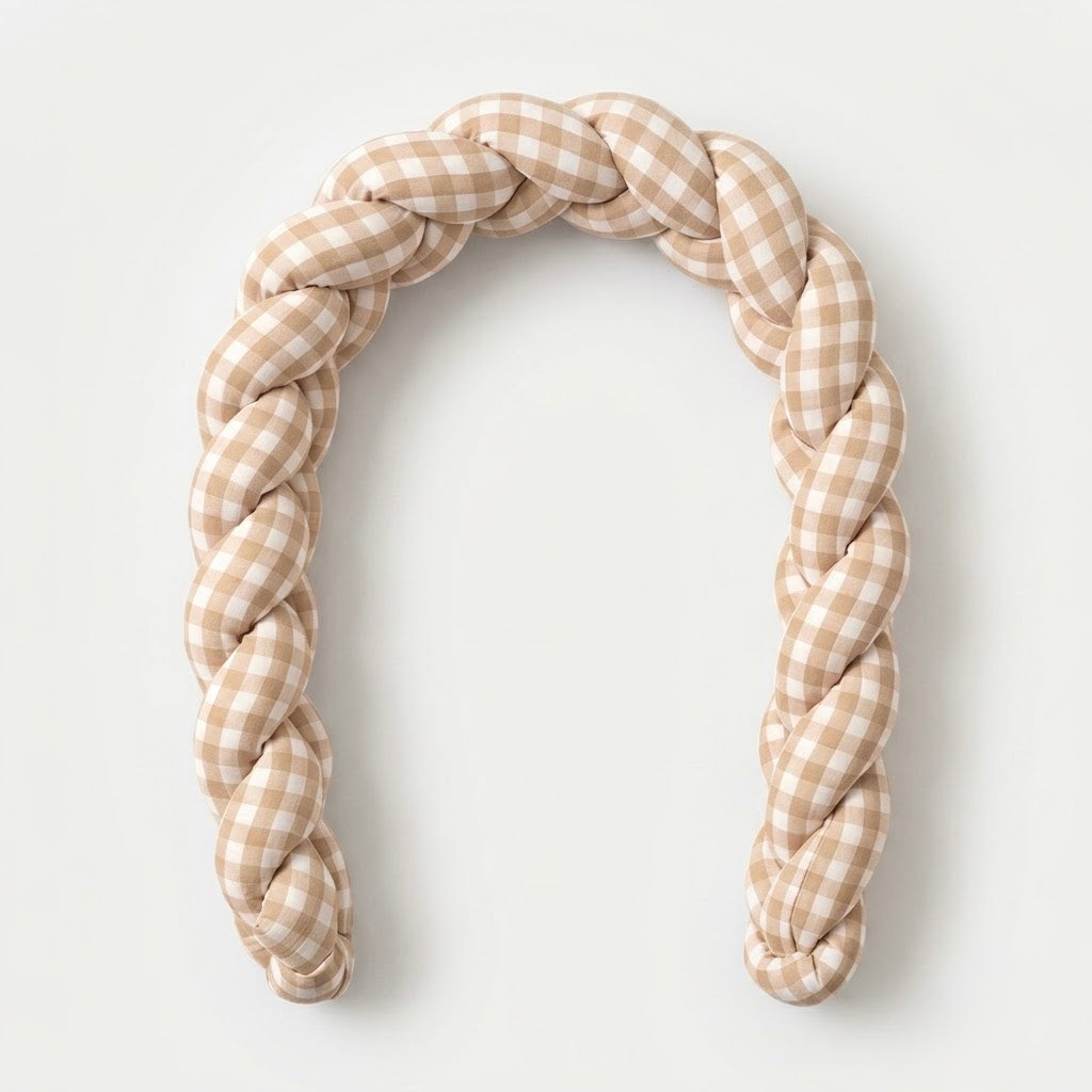 TRENZA PROTECTORA CAPAZO de COCHECITO | Cuadro Grande Beige
