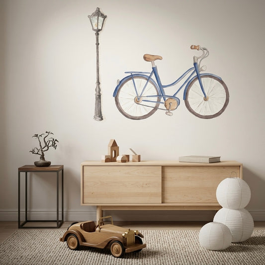 VINILO INFANTIL BICICLETA AZUL