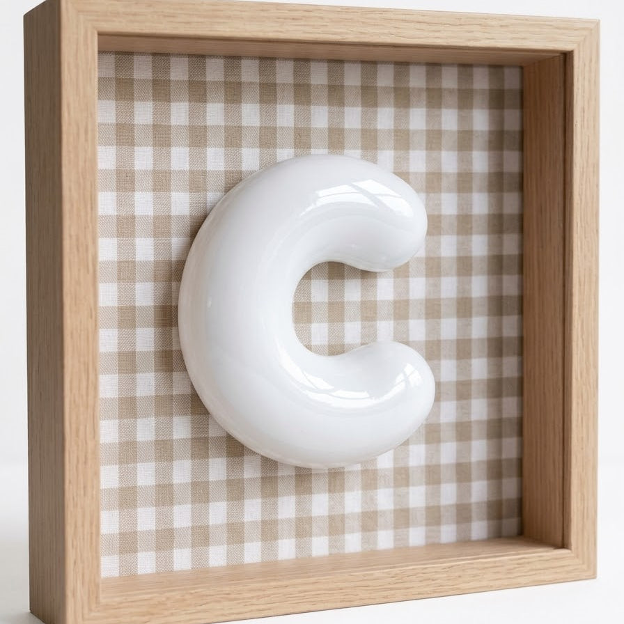 Cuadro de Madera personalizado con Letra Inicial