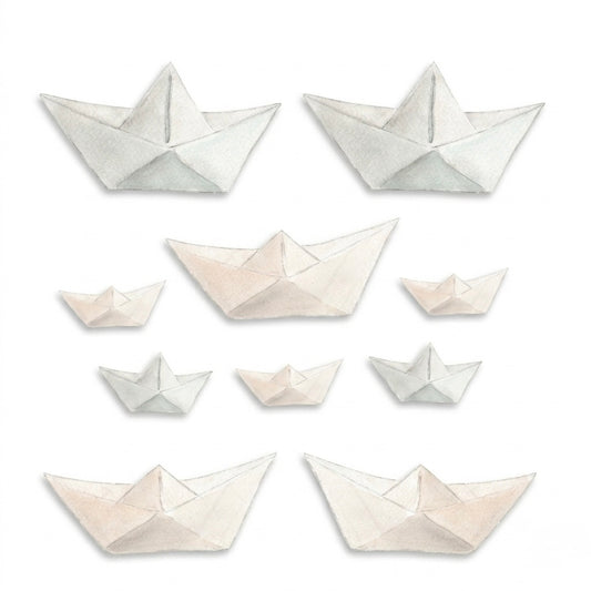 VINILO INFANTIL Pack de 10 (Barquitos de Papel)