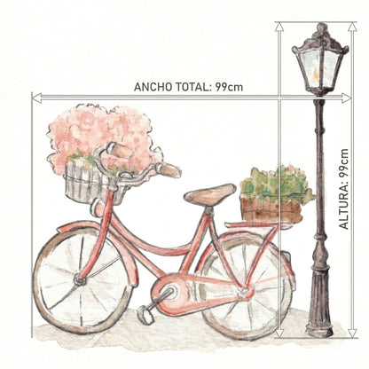 VINILO INFANTIL BICICLETA ROSA