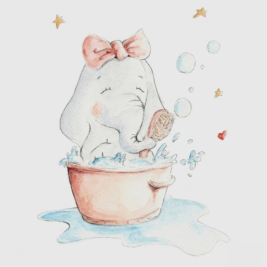 Decorative Vinyl for Children ELEPHANT IN THE BATH