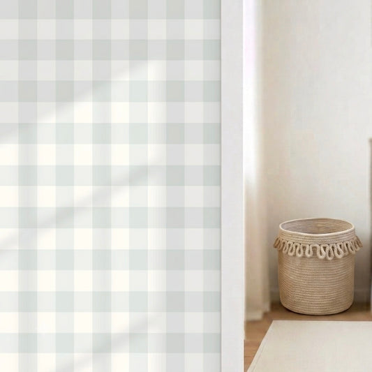 Papel Pintado Infantil Cuadros Vichy acuarela