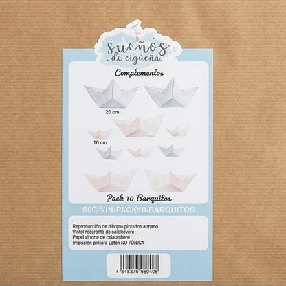 Pack de 10 Vinilos Decorativos (Barquitos de Papel) | Sueños de Cigüeña