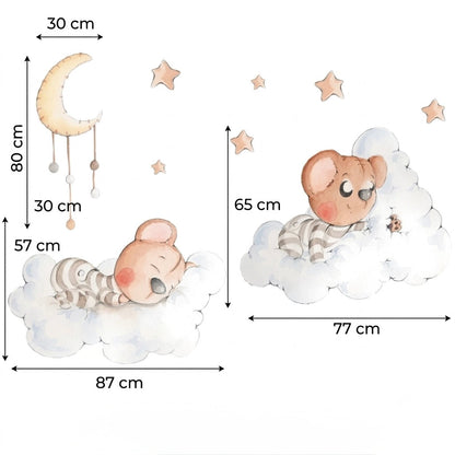 Sonho de vinil decorativo infantil entre nuvens