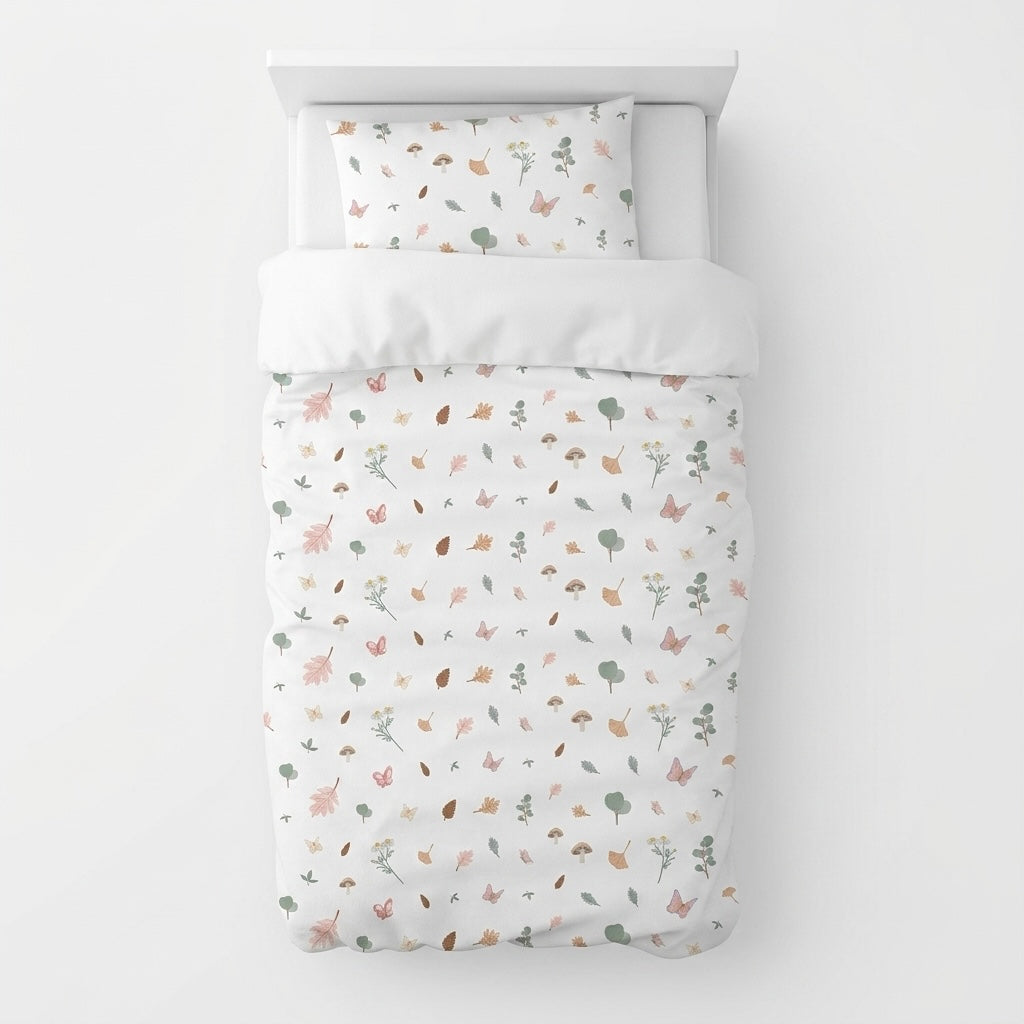 Funda Nórdica Cuna y Cama Artesanal Algodón Flowers - SUEÑOS DE CIGUEÑA