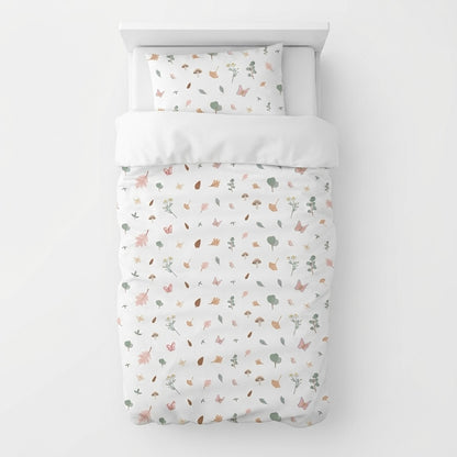 Funda Nórdica Cuna y Cama Artesanal Algodón Flowers - SUEÑOS DE CIGUEÑA