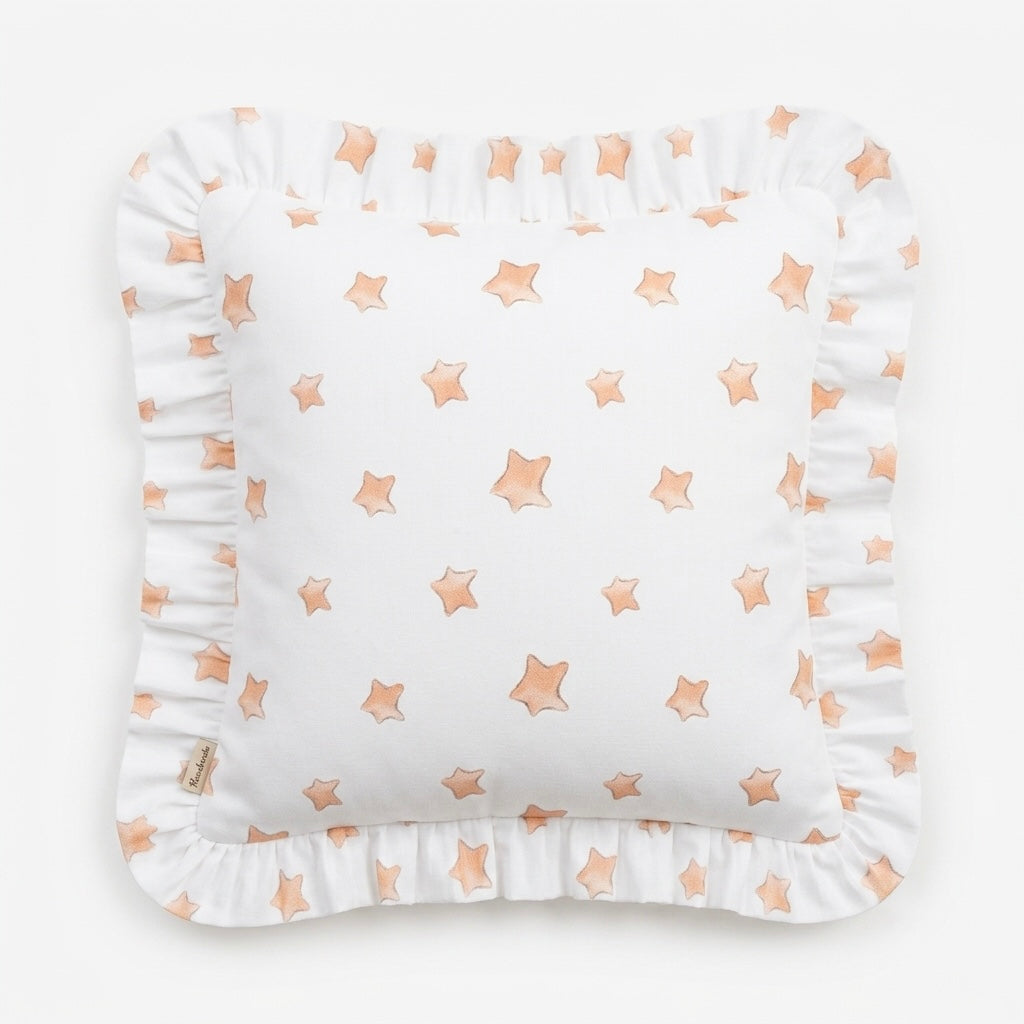 Cojín Decorativo Volantes Estrellas - Artesanal