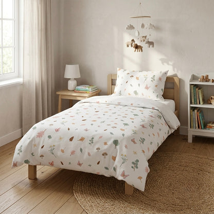 Funda Nórdica Cuna y Cama Artesanal Algodón Flowers - SUEÑOS DE CIGUEÑA