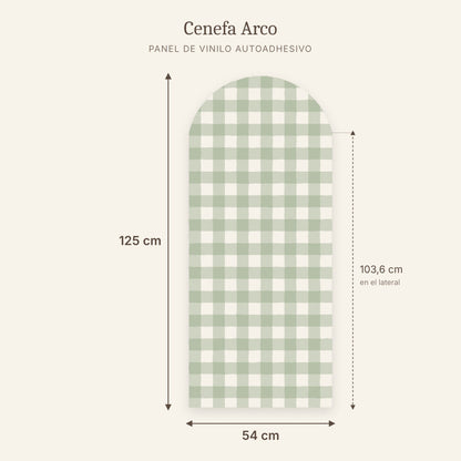 Medidas del panel de cenefa de arco 54 x 125 cm