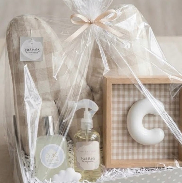 CANASTILLA REGALO BEBE · PREMIUM LINO