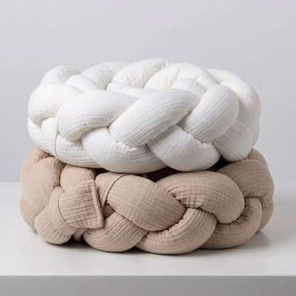 TRENZA PROTECTORA CUNA & CAMA | Muselina Celeste