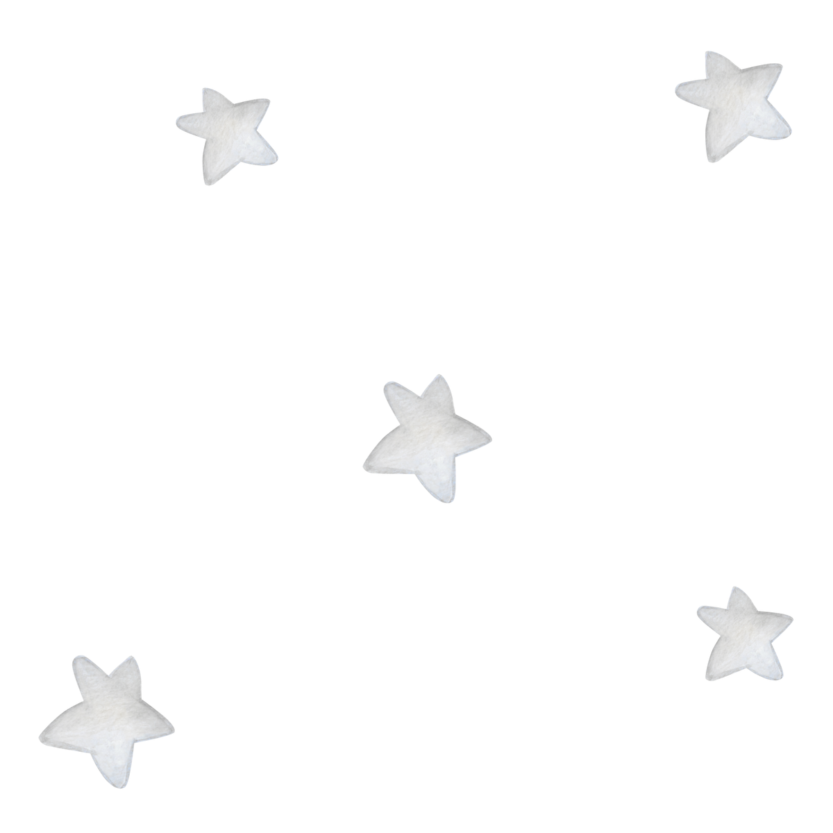 Papel pintado infantil estrellas acuarela gris