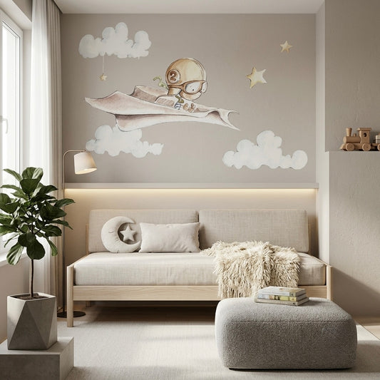 Children's decorative vinyl PAPER PLANE